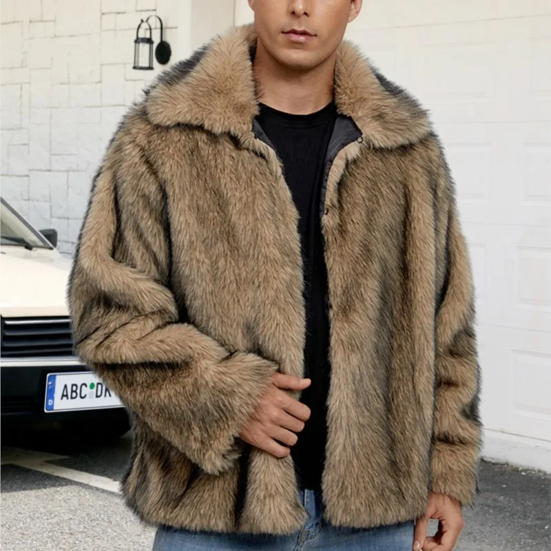 2025 Winter Thicken Warm Jackets Coats Fur Fluffy Long Coats Jacket Outerwear Retro Mens Faux Fur Solid Color Lapel Jacket Tops
2025 Winter Thicken Warm Jackets Coats Fur Fluffy Long Coats Jacket Outerwear Retro Mens Faux Fur Solid Color Lapel Jacket Tops