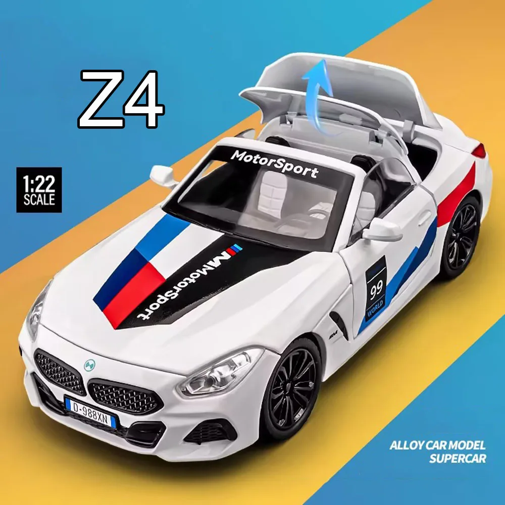 1:22 Scale BMW Z4 Models Alloy Cars Diecast Toys Wheel Steering Miniature Supercar with Light Sound Vehicles Boys Birthday Gifts
1:22 Scale BMW Z4 Models Alloy Cars Diecast Toys Wheel Steering Miniature Supercar with Light Sound Vehicles Boys Birthday Gifts