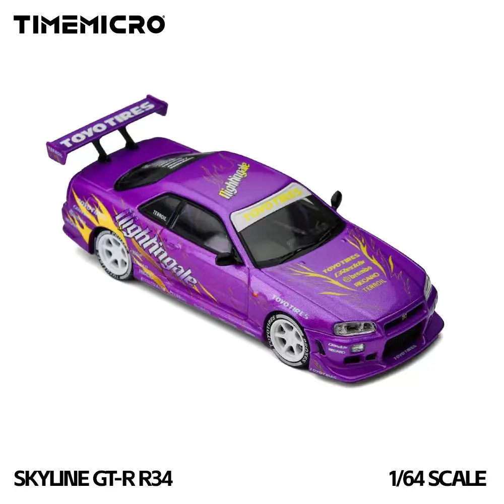 TimeMicro 1:64 Skyline GT-R R34 Purple Flame Alloy model
TimeMicro 1:64 Skyline GT-R R34 Purple Flame Alloy model