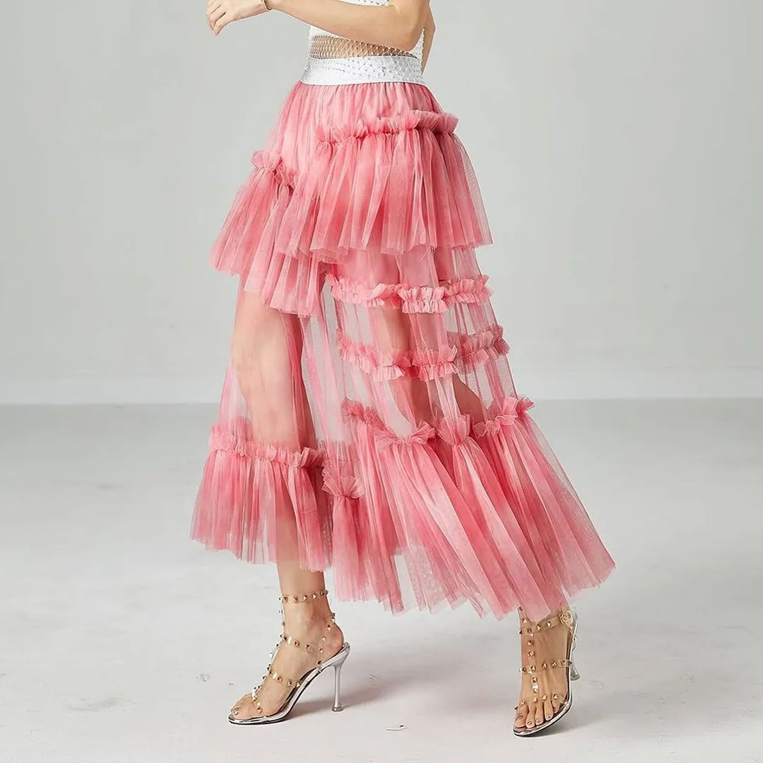 Boho Elegant Y2K Goth Irregular Fold Skirts Tulle Tutu Skirts Photo-shoots Chic Ruffled Elastic Waist Ankle Casual Skirts Faldas
Boho Elegant Y2K Goth Irregular Fold Skirts Tulle Tutu Skirts Photo-shoots Chic Ruffled Elastic Waist Ankle Casual Skirts Faldas