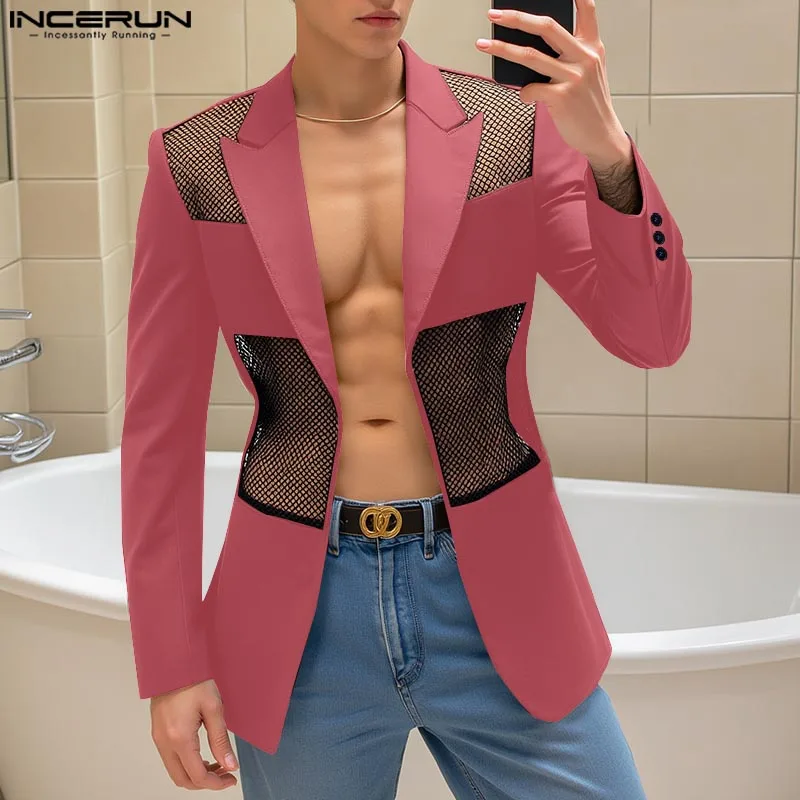 INCERUN Tops 2025 American Style Fashion Men Mesh Hollow Splicing Suit Casual Clubwear Male Long Sleeved Cardigan Blazers S-5XL
INCERUN Tops 2025 American Style Fashion Men Mesh Hollow Splicing Suit Casual Clubwear Male Long Sleeved Cardigan Blazers S-5XL