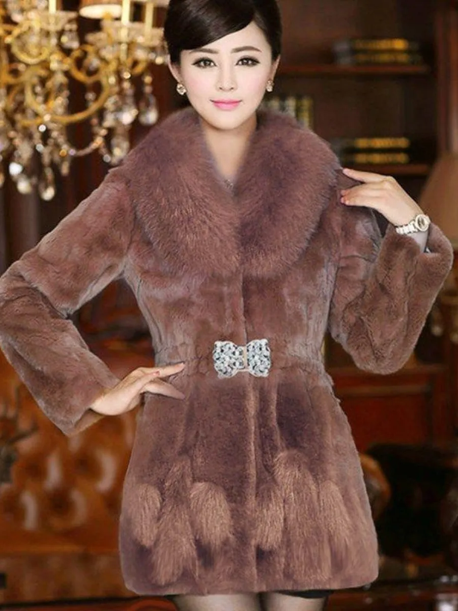 Autumn Winter Women's Long Middle Length Mink Fur Jacket Knee Pad Health Ring Korean Style Slim Fit Fake Coat
Autumn Winter Women's Long Middle Length Mink Fur Jacket Knee Pad Health Ring Korean Style Slim Fit Fake Coat