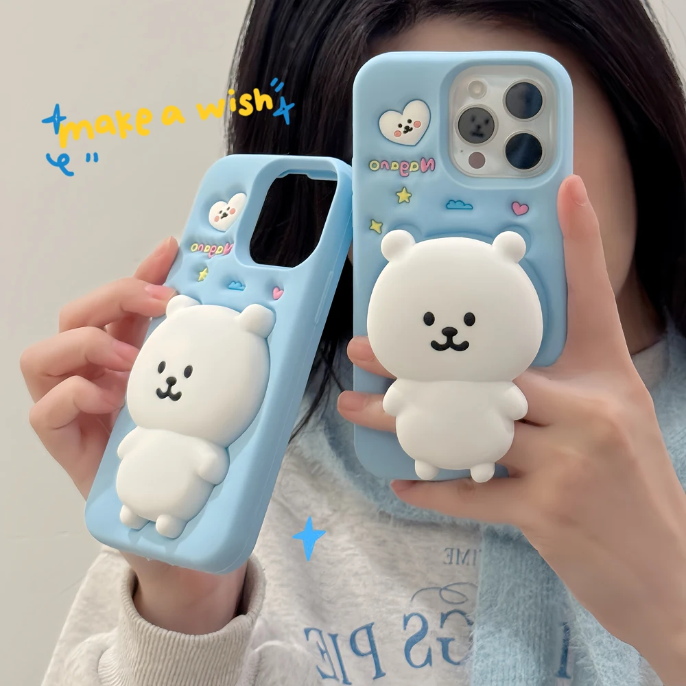 Japan Telescopic Bracket 3D Cute Cartoon Bear Soft Silicone Phone Case For iPhone 12 13 14, 15 16 pro Max, Plus Back Stand Cover
Japan Telescopic Bracket 3D Cute Cartoon Bear Soft Silicone Phone Case For iPhone 12 13 14, 15 16 pro Max, Plus Back Stand Cover