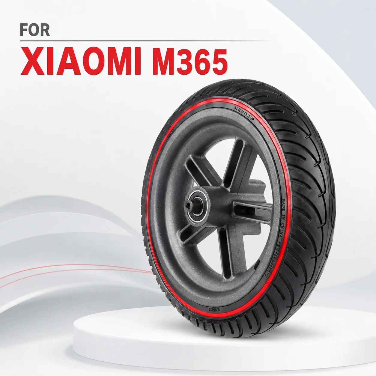 8.5" Solid Tire Wheel Assembly with Red Rim for Xiaomi M365 Electric Scooter, Anti-Puncture Replacement Wheel
8.5" Solid Tire Wheel Assembly with Red Rim for Xiaomi M365 Electric Scooter, Anti-Puncture Replacement Wheel