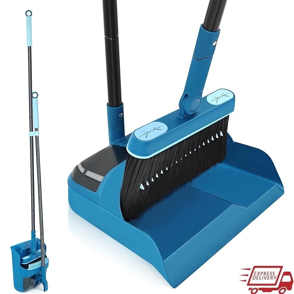 Многофункциональный набор совков и щеток с длинной ручкой, поворотная метла 54 дюйма, складная подставка для пыли с расческой, инструмент для чистки в помещении 
Многофункциональный набор совков и щеток с длинной ручкой, поворотная метла 54 дюйма, складная подставка для пыли с расческой, инструмент для чистки в помещении