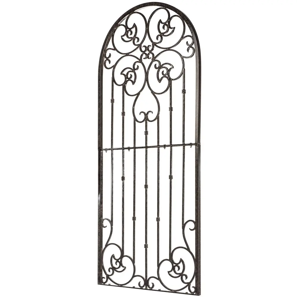 72 Heavy Duty Garden Trellis 60 lb Solid Iron Scrollwork Panel, 1 Metal Frame with Ground amp Stabilizing Stakes Charcoal Brown
72 Heavy Duty Garden Trellis 60 lb Solid Iron Scrollwork Panel, 1 Metal Frame with Ground amp Stabilizing Stakes Charcoal Brown