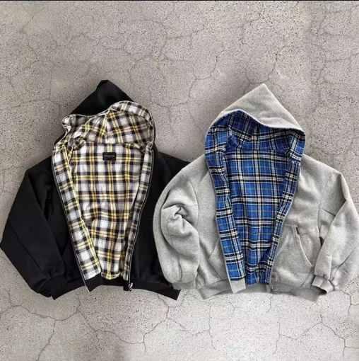 Y2K Double-Sided Plaid Loose Zipper Hoodie 2026 American New Harajuku Hip-Hop Gothic Couple Casual Joker Sweatshirt Street Wear
Y2K Double-Sided Plaid Loose Zipper Hoodie 2026 American New Harajuku Hip-Hop Gothic Couple Casual Joker Sweatshirt Street Wear