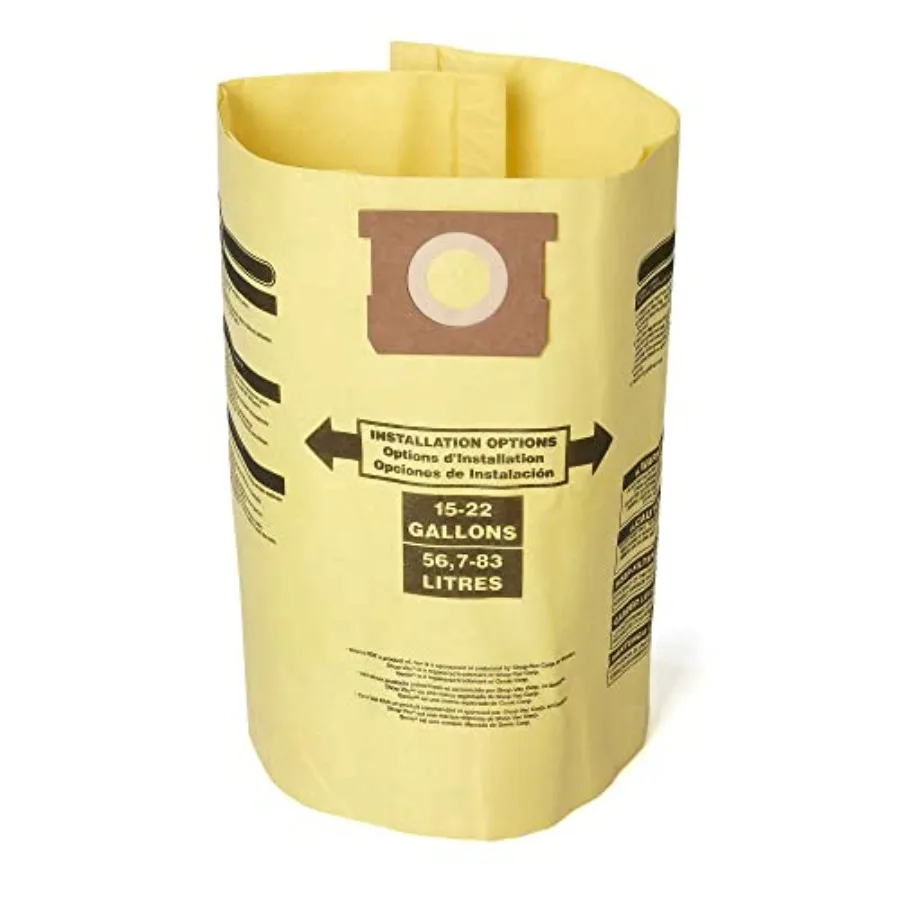 CMXZVBE38769 Fine Dust Wet Dry Vac Dust Collection Bags for Most 15 to 22 Gallon Shop Vacuums, Collects Dry Fine Debris, Reduce
CMXZVBE38769 Fine Dust Wet Dry Vac Dust Collection Bags for Most 15 to 22 Gallon Shop Vacuums, Collects Dry Fine Debris, Reduce