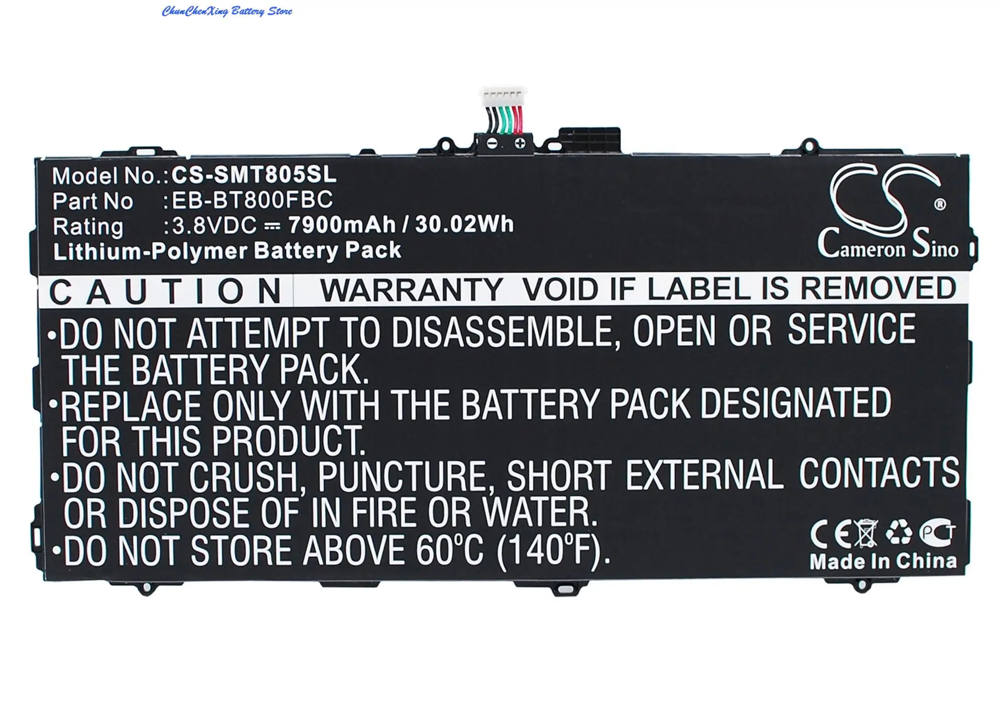 Аккумулятор 7900 мАч EB-BT800FBC для Samsung SM-T800, SM-T801, SM-T805, SM-T805c, SM-T805Y, SM-T807, T807A, T807P, T807T
Аккумулятор 7900 мАч EB-BT800FBC для Samsung SM-T800, SM-T801, SM-T805, SM-T805c, SM-T805Y, SM-T807, T807A, T807P, T807T