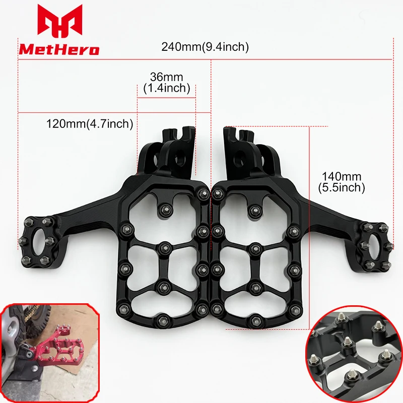 CNC Aluminum Extender Wide Footrest Foot Pegs MOTO Parts Fit For Honda CRF250 Rally Higher / Lower CRF250L 2021 2022 2023 2024
CNC Aluminum Extender Wide Footrest Foot Pegs MOTO Parts Fit For Honda CRF250 Rally Higher / Lower CRF250L 2021 2022 2023 2024