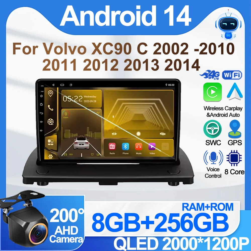 Android 14 For Volvo XC90 C 2002 -2010 2011 2012 2013 2014 Touch Screen GPS Navigation Intelligent System Car Multimedia Player
Android 14 For Volvo XC90 C 2002 -2010 2011 2012 2013 2014 Touch Screen GPS Navigation Intelligent System Car Multimedia Player