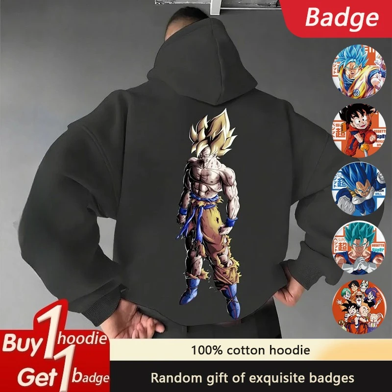 Dragon Ball GOKU Loose Sports Hoodie Japanese Anime Peripheral Autumn and Winter Men's and Women's Cotton Fashion Sweater Top
Dragon Ball GOKU Loose Sports Hoodie Japanese Anime Peripheral Autumn and Winter Men's and Women's Cotton Fashion Sweater Top