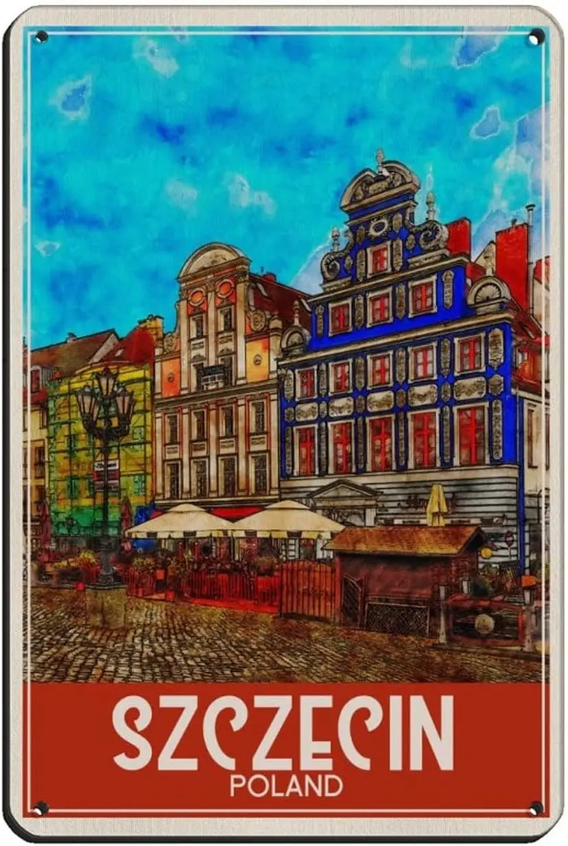 ANJUJU Szczecin Poland Vintage Travel Poster Retro Poster Metal Tin Sign Chic Art Retro Iron Painting Bar People Cave Cafe Famil
ANJUJU Szczecin Poland Vintage Travel Poster Retro Poster Metal Tin Sign Chic Art Retro Iron Painting Bar People Cave Cafe Famil