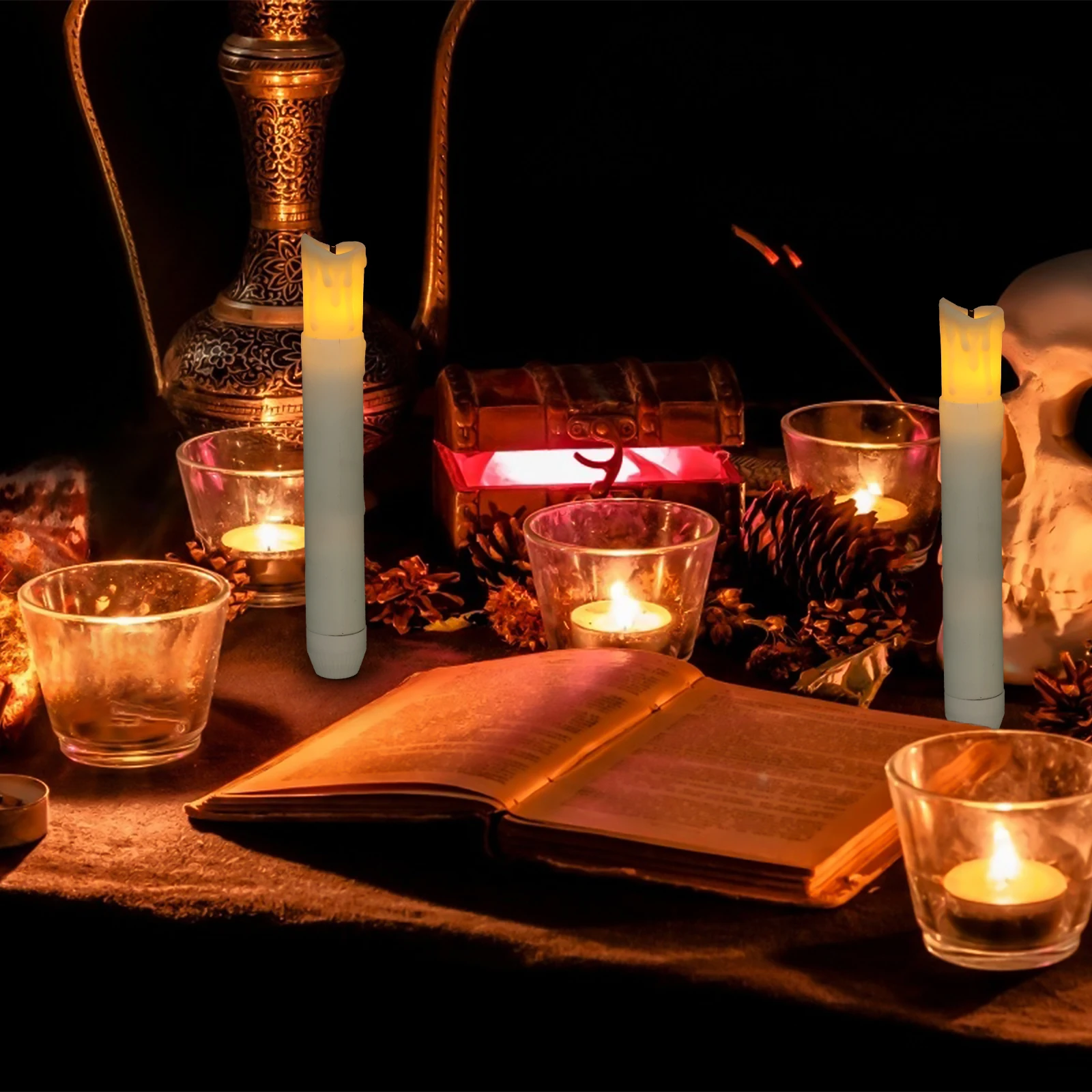 12 PCS/Set Tea Light LED Electronic Candles Decor Plastic Material Pillar Decorative
12 PCS/Set Tea Light LED Electronic Candles Decor Plastic Material Pillar Decorative