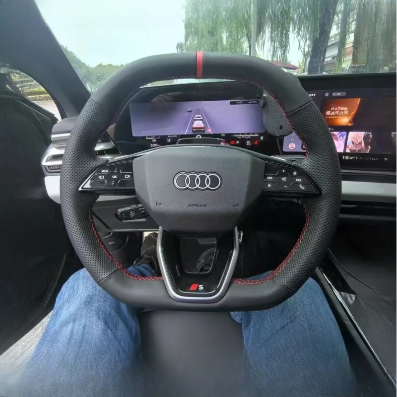 For Audi E-tron RS GT Q5 2024 2025 2026 Hand-Stitched Black non-slip Leather Car Steering Wheel Cover
For Audi E-tron RS GT Q5 2024 2025 2026 Hand-Stitched Black non-slip Leather Car Steering Wheel Cover