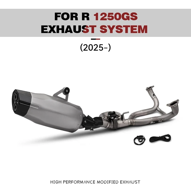 Complete Titanium Exhaust System Assembly with Electronic Valves and Carbon Muffler for R1250 GS
Complete Titanium Exhaust System Assembly with Electronic Valves and Carbon Muffler for R1250 GS