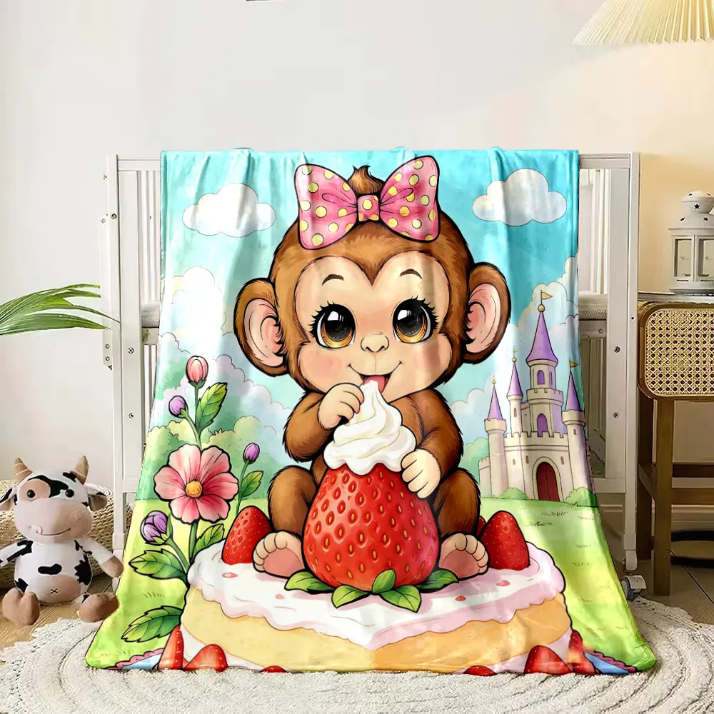 New product!Cute Cartoon Monkey Printed Blanket, All-Season Multi-Use for Nap, Camping, Travel, Car, Sofa Luxury Gifts
New product!Cute Cartoon Monkey Printed Blanket, All-Season Multi-Use for Nap, Camping, Travel, Car, Sofa Luxury Gifts