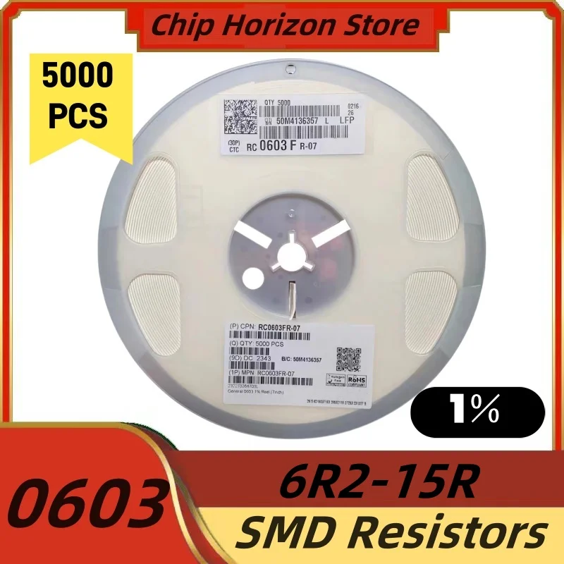 5000 шт. 0603 SMD резистор 6R2 ~ 15R 1% Ом чип-резистор 1/10 Вт 6R2 8 7R5 8R2 9R1 10R 11 12 13 15R новый
5000 шт. 0603 SMD резистор 6R2 ~ 15R 1% Ом чип-резистор 1/10 Вт 6R2 8 7R5 8R2 9R1 10R 11 12 13 15R новый