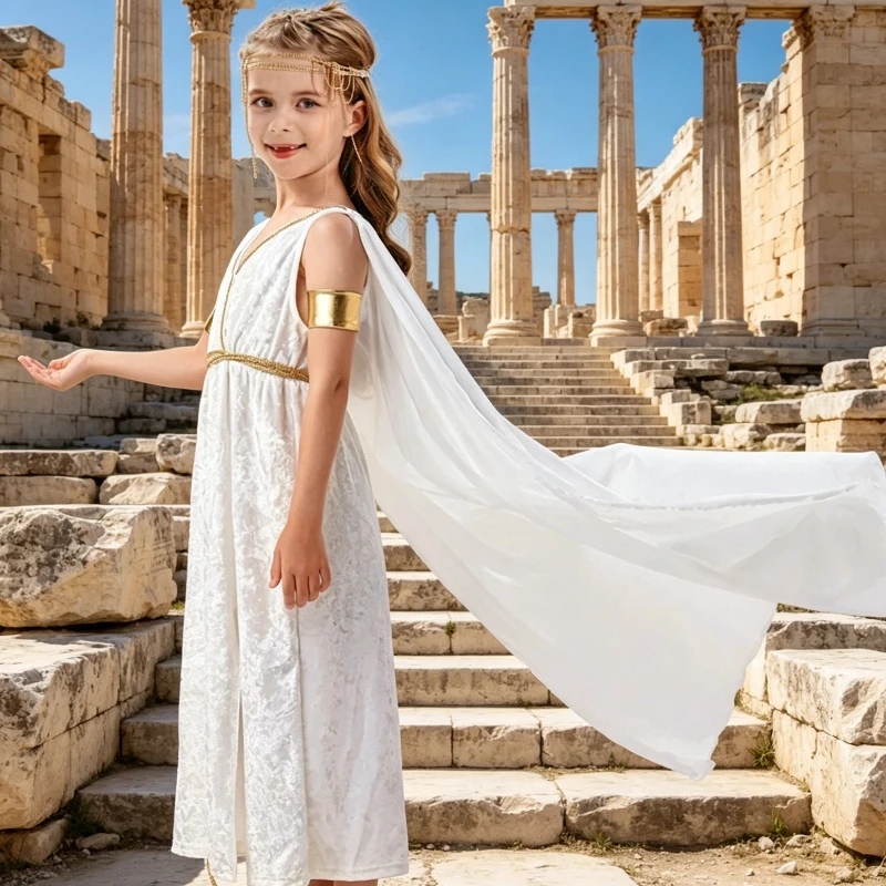 Retro Egyptian Goddess Enfant Carnival Stage Performance Costume Mädchen Greek Princess Shawl Long Dress School Party Outfits
Retro Egyptian Goddess Enfant Carnival Stage Performance Costume Mädchen Greek Princess Shawl Long Dress School Party Outfits