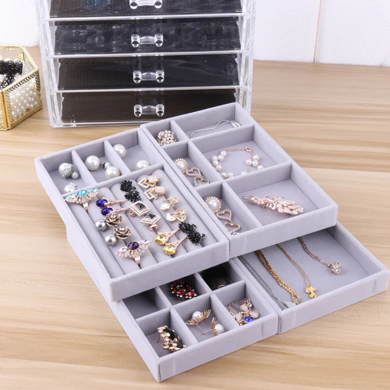 Jewelry Organizer Tray Stackable Velvet Jewelry Trays Drawer Inserts Earring Organizer Case For Women Jewelry Storage Display
Jewelry Organizer Tray Stackable Velvet Jewelry Trays Drawer Inserts Earring Organizer Case For Women Jewelry Storage Display