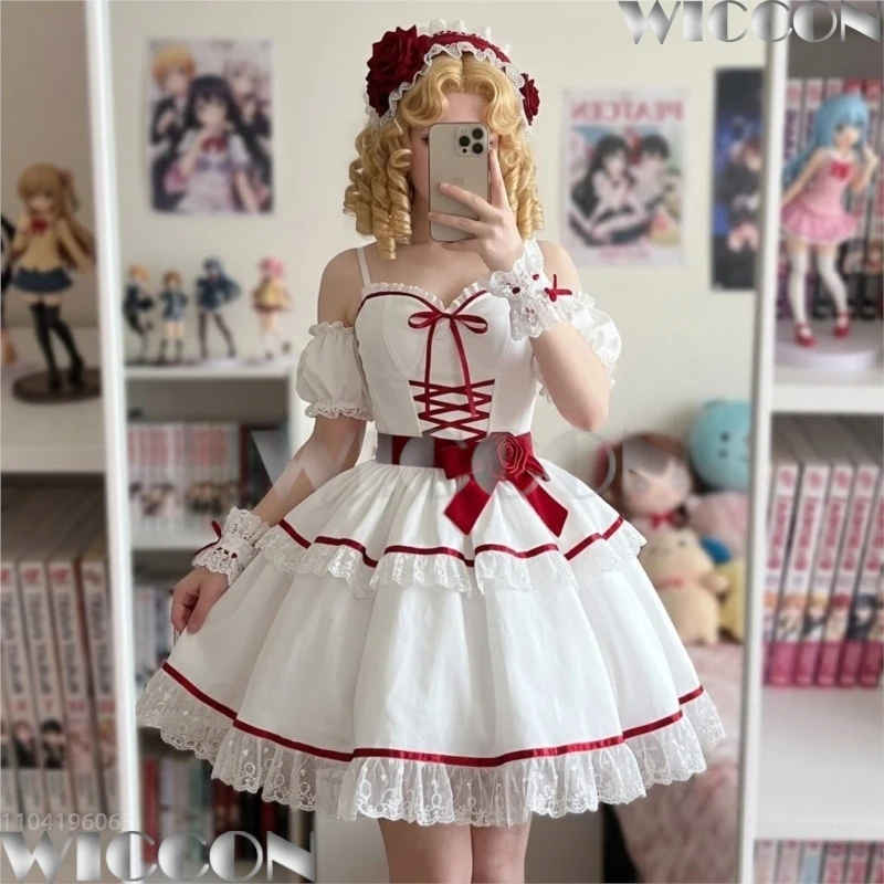 Vintage Red Ballet Skirt Long Lolita Gown Dress For Women Girls Rose Manor Halloween Cosplay Costume Suspender Dress Outfit Cos
Vintage Red Ballet Skirt Long Lolita Gown Dress For Women Girls Rose Manor Halloween Cosplay Costume Suspender Dress Outfit Cos
