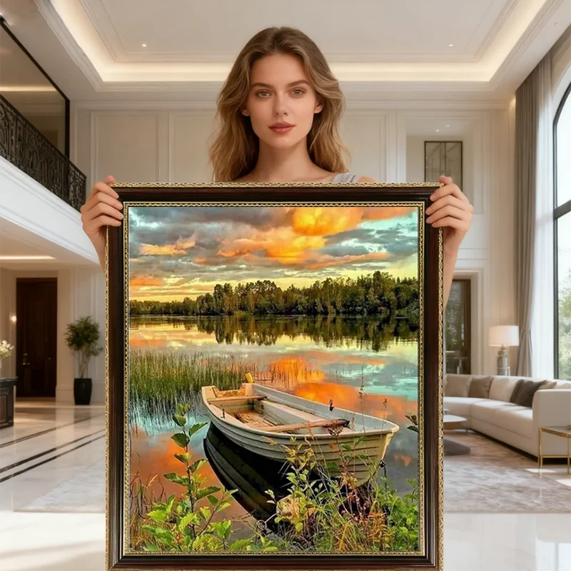DIY Cross Stitch Mosaic Boat Landscape Series Set 11CT Ecological Thread Printing Embroidery Home Decoration Painting
DIY Cross Stitch Mosaic Boat Landscape Series Set 11CT Ecological Thread Printing Embroidery Home Decoration Painting