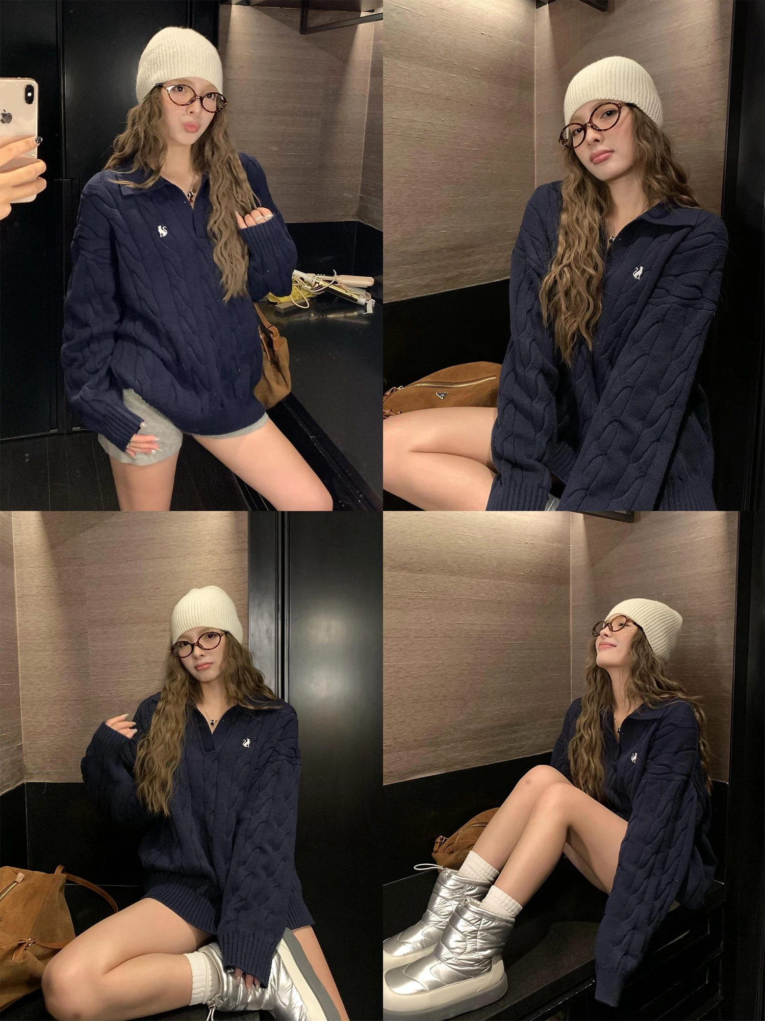 Women's Thiened Embroidered Knitwear V-ne Turtlene Autumn Winter Sweater Loose Fit Long Sve Casual Sle
Women's Thiened Embroidered Knitwear V-ne Turtlene Autumn Winter Sweater Loose Fit Long Sve Casual Sle