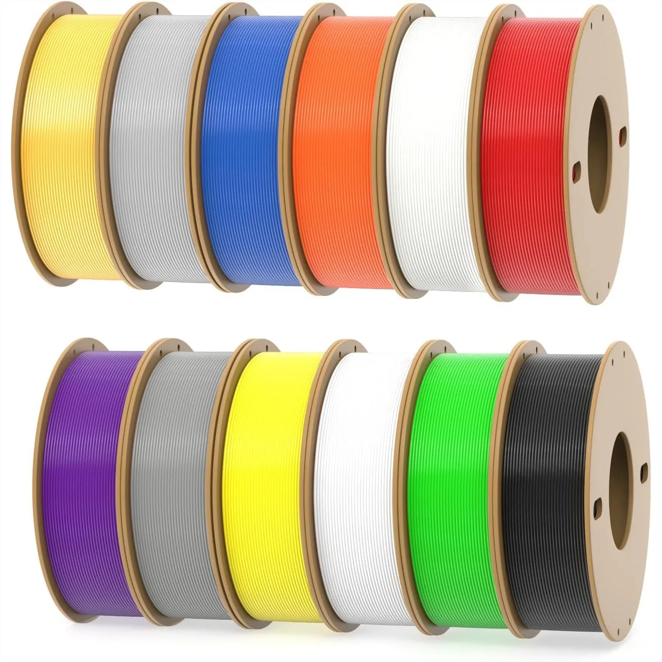 PLA+ 3D Printer Filament 1.75mm 12 Assorted Colors 250g Spools, 3KG Total, No Tangle, Strong Adhesion for FDM Printers
PLA+ 3D Printer Filament 1.75mm 12 Assorted Colors 250g Spools, 3KG Total, No Tangle, Strong Adhesion for FDM Printers