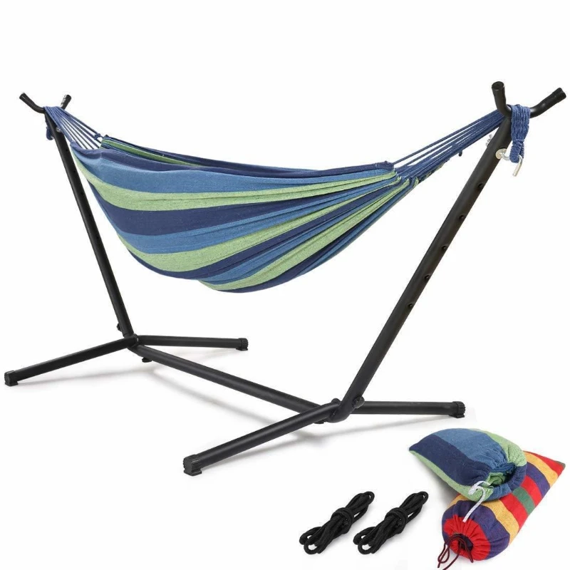 Double Hammock With Stand Indoor Outdoor Brazilian 2 Person Hammock For Outdoor Backyard Patio And Garden Use, Standing Hammock
Double Hammock With Stand Indoor Outdoor Brazilian 2 Person Hammock For Outdoor Backyard Patio And Garden Use, Standing Hammock