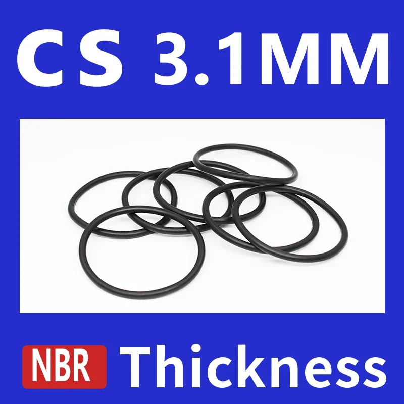 Thickness CS3.1mm Black NBR Nitrile Rubber O-rings Seals Gasket Washer temperature resistant wear-resistant oring
Thickness CS3.1mm Black NBR Nitrile Rubber O-rings Seals Gasket Washer temperature resistant wear-resistant oring