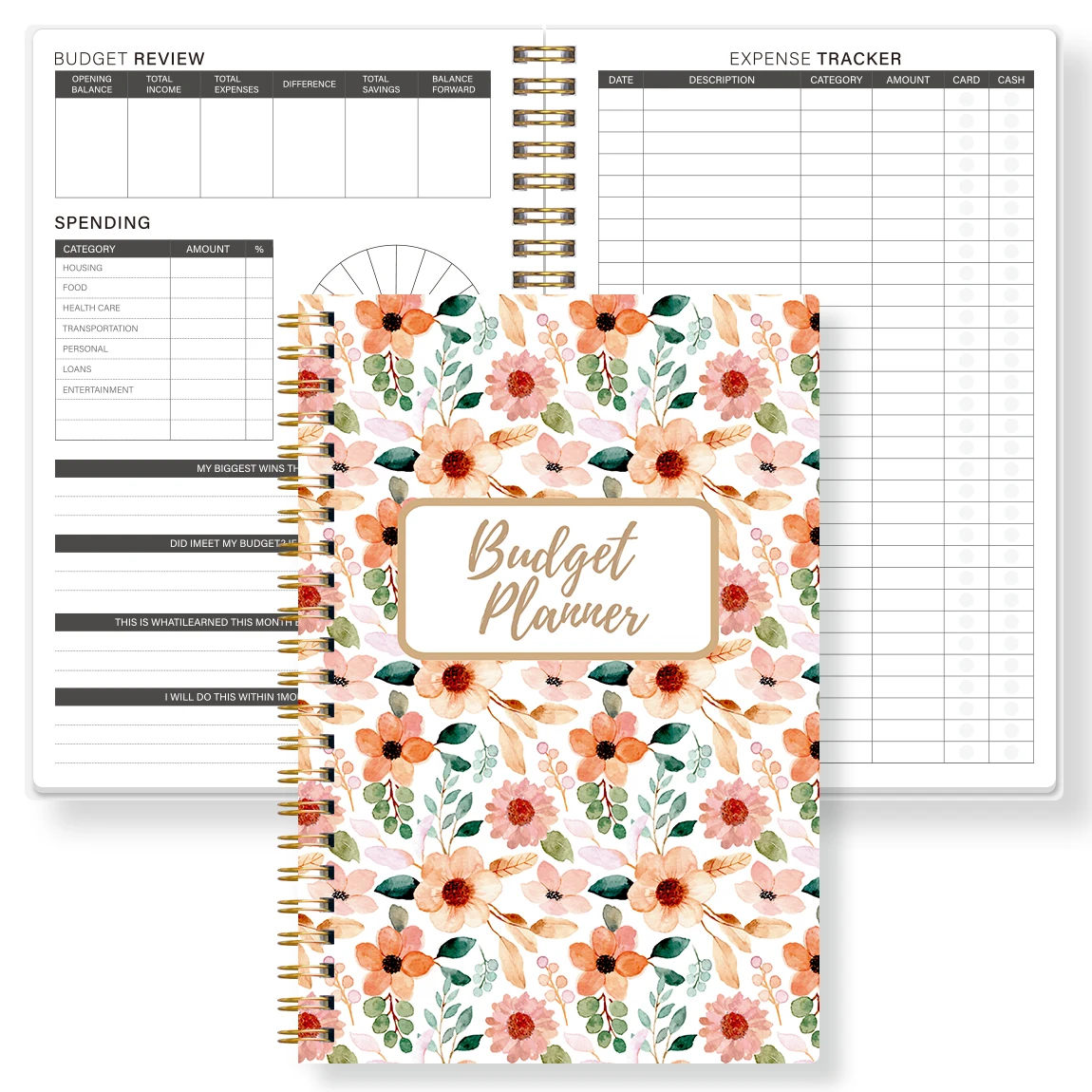1PC A5 Floral Budget Planner Notebook, Monthly Expense Tracker, Watercolor Cover Finance Organizer, Spiral Binding
1PC A5 Floral Budget Planner Notebook, Monthly Expense Tracker, Watercolor Cover Finance Organizer, Spiral Binding
