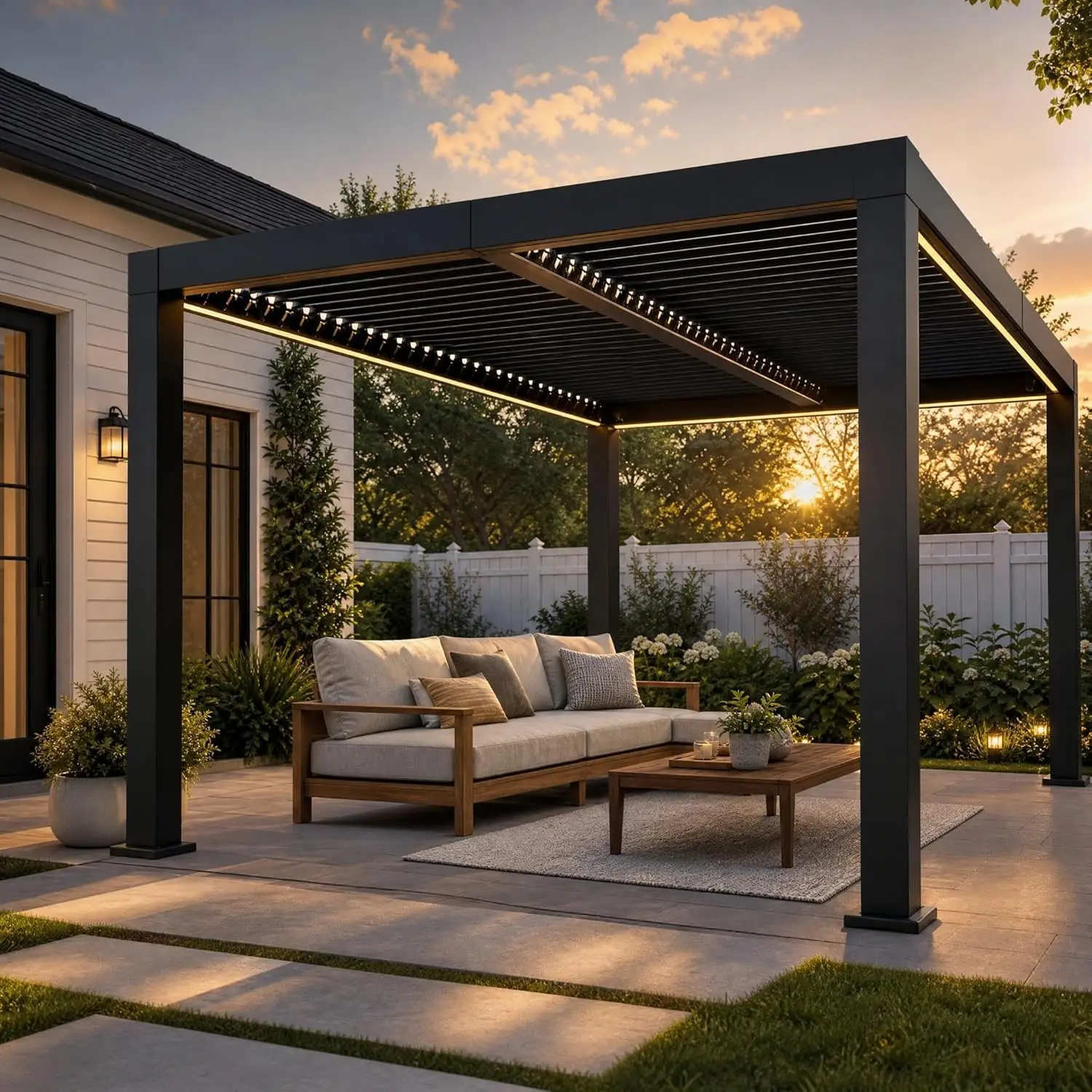 10x12 FT Louvered Pergola, Modern Style Outdoor Pergola with Adjustable Louvered Roof, Reinforced Aluminum Frame,, Custom
10x12 FT Louvered Pergola, Modern Style Outdoor Pergola with Adjustable Louvered Roof, Reinforced Aluminum Frame,, Custom