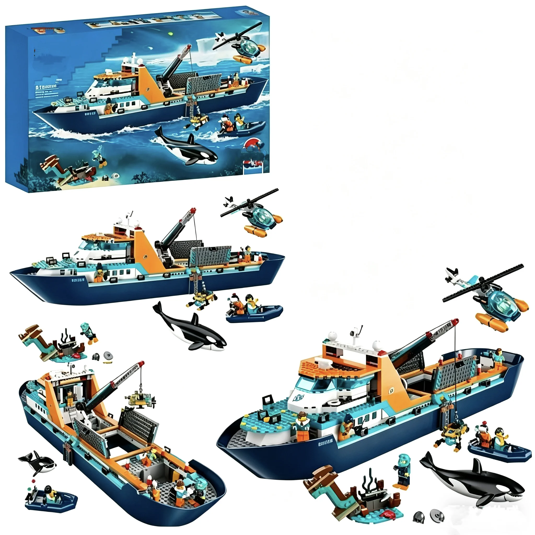  815pcs Hot Sale Marine Rescue Deep Sea Exploration Vessel Marine Research 60368 Arctic Research Ship Building Block Toy Gift
815pcs Hot Sale Marine Rescue Deep Sea Exploration Vessel Marine Research 60368 Arctic Research Ship Building Block Toy Gift