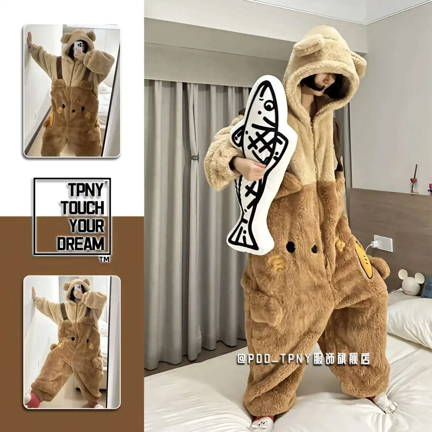 Korean Version Cartoon Teddy Bear Hooded Coral Fleece Pajamas For Women In Winter 2023 New Thick Warm Home Clothes Nightgown
Korean Version Cartoon Teddy Bear Hooded Coral Fleece Pajamas For Women In Winter 2023 New Thick Warm Home Clothes Nightgown