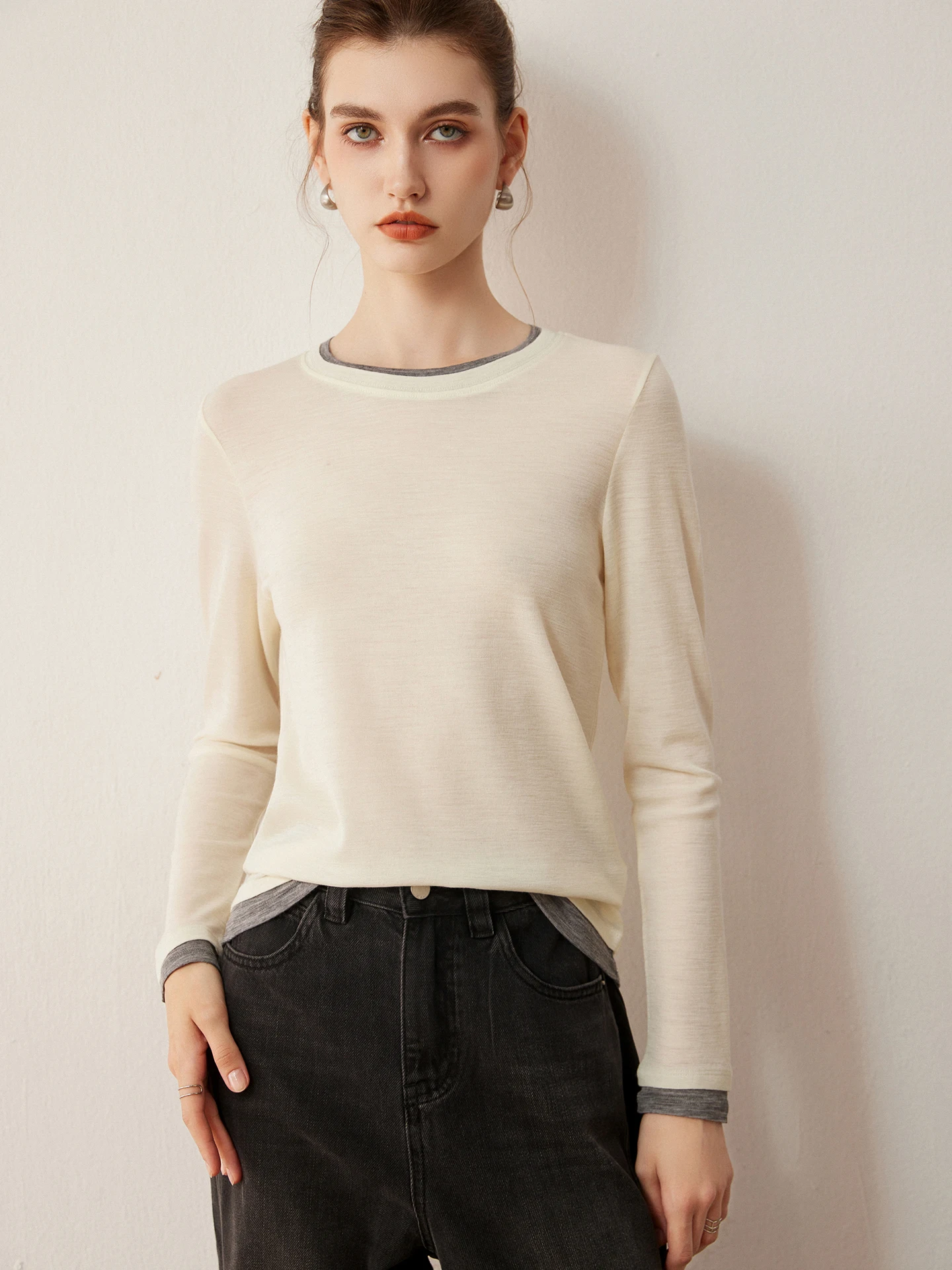 New Women's 100% Worsted Wool Sweater Spring Autumn Knitwear Pullover Long Sleeve Clothing Tops Cozy Lady Blouse Thin T-Shirts
New Women's 100% Worsted Wool Sweater Spring Autumn Knitwear Pullover Long Sleeve Clothing Tops Cozy Lady Blouse Thin T-Shirts