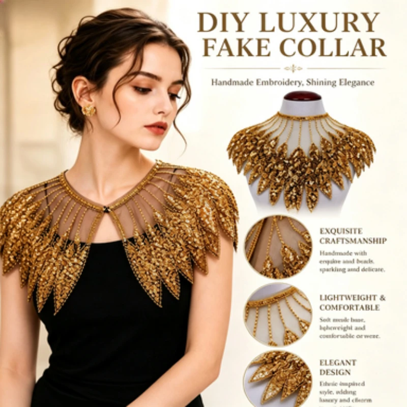 Ladies Sequins Leaf Lace Flapper Shawl Vintage Decoration Outerwear Beaded Evening Cape Women Dress Cheongsam Classic Wraps
Ladies Sequins Leaf Lace Flapper Shawl Vintage Decoration Outerwear Beaded Evening Cape Women Dress Cheongsam Classic Wraps