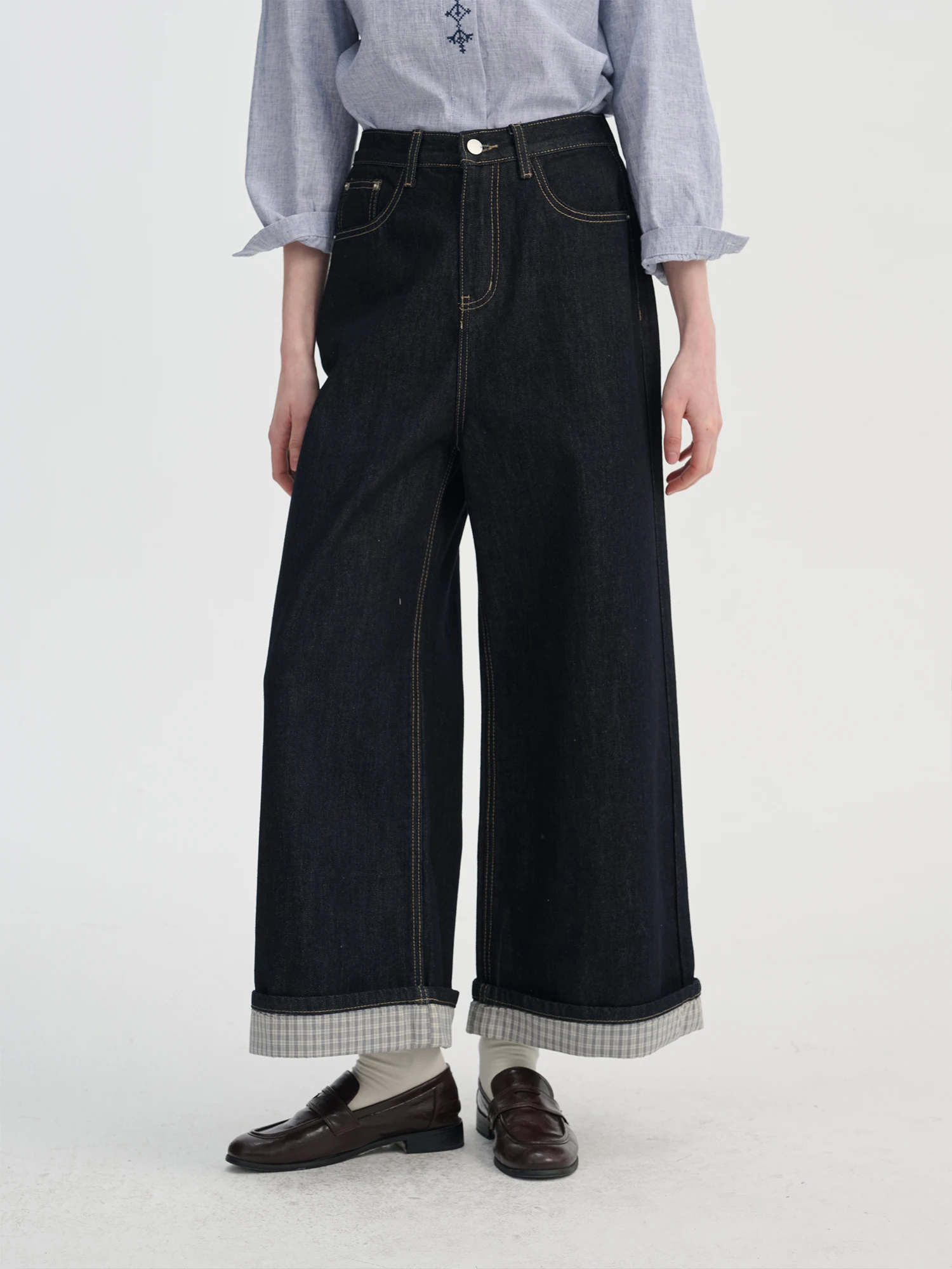 Sullenger Vintage Patchwork Straight Leg Jeans Women's Loose Slimming Cuffed Denim High Waist French Sle Daily Wear
Sullenger Vintage Patchwork Straight Leg Jeans Women's Loose Slimming Cuffed Denim High Waist French Sle Daily Wear
