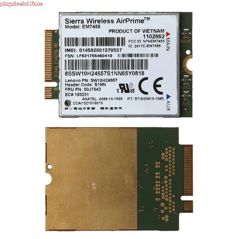 E8BA для X260 T460 T460P T460S L460 L560 YOGA 260 YOGA 460 P70 P50 EM7455 Airprime Wireless LTE 4G Модуль WWAN Card
E8BA для X260 T460 T460P T460S L460 L560 YOGA 260 YOGA 460 P70 P50 EM7455 Airprime Wireless LTE 4G Модуль WWAN Card