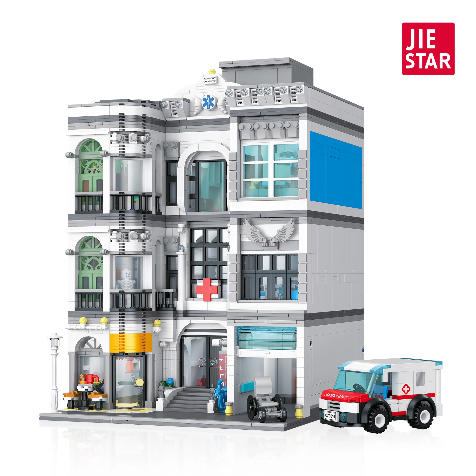 Modular City Hospital Building Set, 3-Level Medical Center Model with Ambulance, Collectible Street Scene 2684pcs
Modular City Hospital Building Set, 3-Level Medical Center Model with Ambulance, Collectible Street Scene 2684pcs