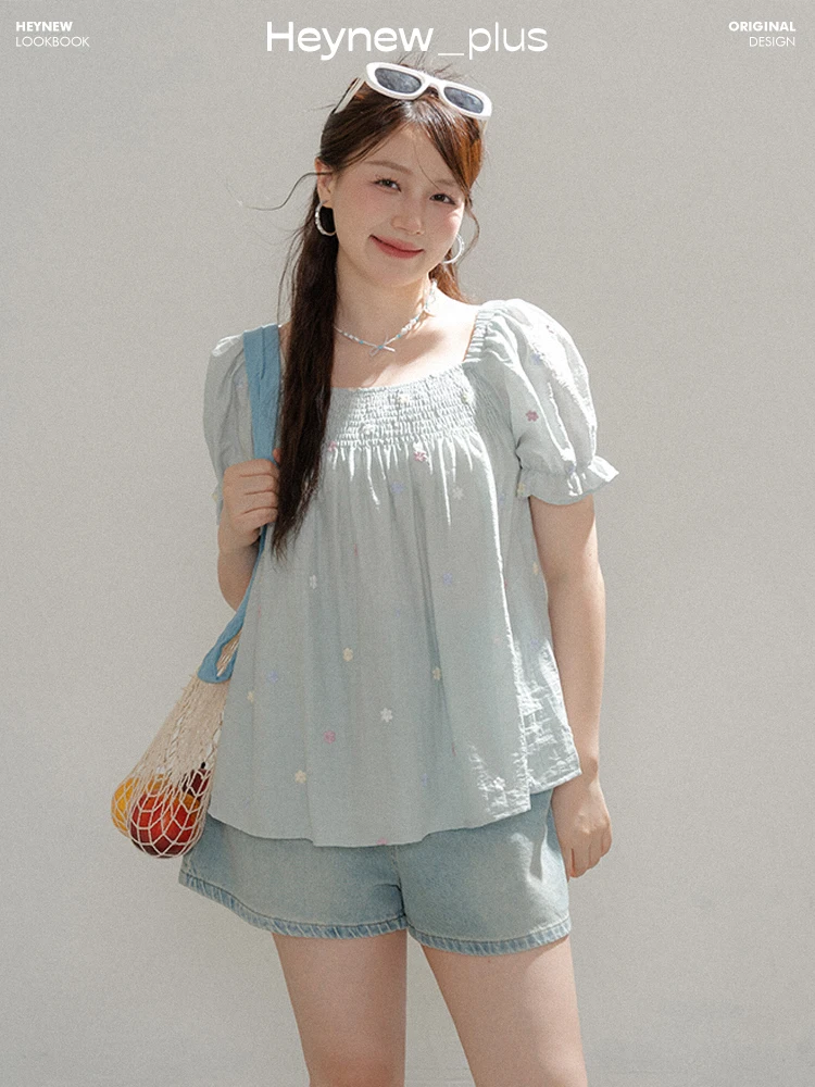 Heynew plus Size Floral Print Shirt Women's Summer Slimming Top Big Code Korean Style Casual Shirt Cover up Meat Shirt
Heynew plus Size Floral Print Shirt Women's Summer Slimming Top Big Code Korean Style Casual Shirt Cover up Meat Shirt