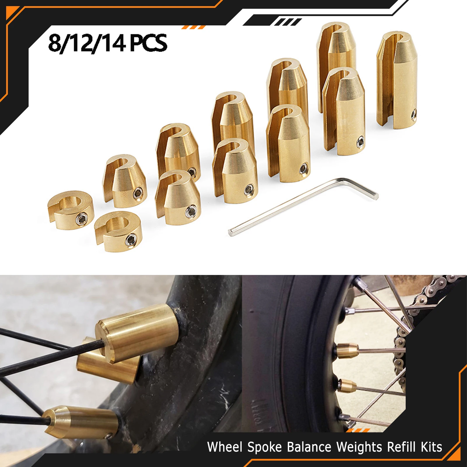 8/12/14 PCS Motorcycle Brass Wheel Spoke Balance Weights Refill Kit For KTM Harley Yamaha Honda Bmw GS Kawasaki Suzuki Triumph
8/12/14 PCS Motorcycle Brass Wheel Spoke Balance Weights Refill Kit For KTM Harley Yamaha Honda Bmw GS Kawasaki Suzuki Triumph