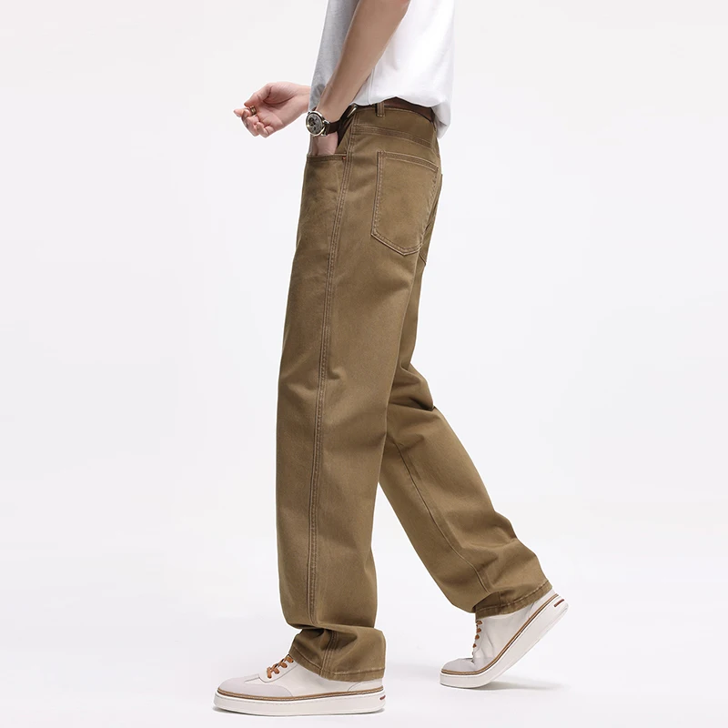 Men Vintage Casual Loose Straight Strech Denim Pants Jeans Man Commute Fashion Jeans Trousers Plus Size Elastic Khaki Jeans
Men Vintage Casual Loose Straight Strech Denim Pants Jeans Man Commute Fashion Jeans Trousers Plus Size Elastic Khaki Jeans
