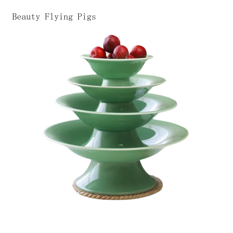1PCS Celadon High Foot Fruit Plate Buddha Hall Chinese Fruit Plate Home Gift Plate Decoration Home decor accessories
1PCS Celadon High Foot Fruit Plate Buddha Hall Chinese Fruit Plate Home Gift Plate Decoration Home decor accessories