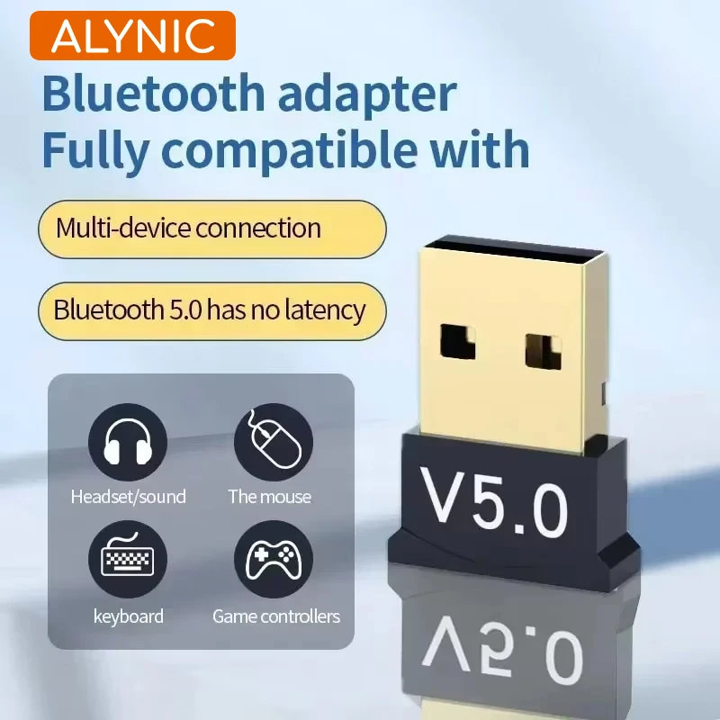 Alynic Bluetooth5.1 Adapter Transmitter Receiver Bluetooth Audio Receiver USB Dongle Wireless USB Adapter for Computer PC Laptop
Alynic Bluetooth5.1 Adapter Transmitter Receiver Bluetooth Audio Receiver USB Dongle Wireless USB Adapter for Computer PC Laptop
