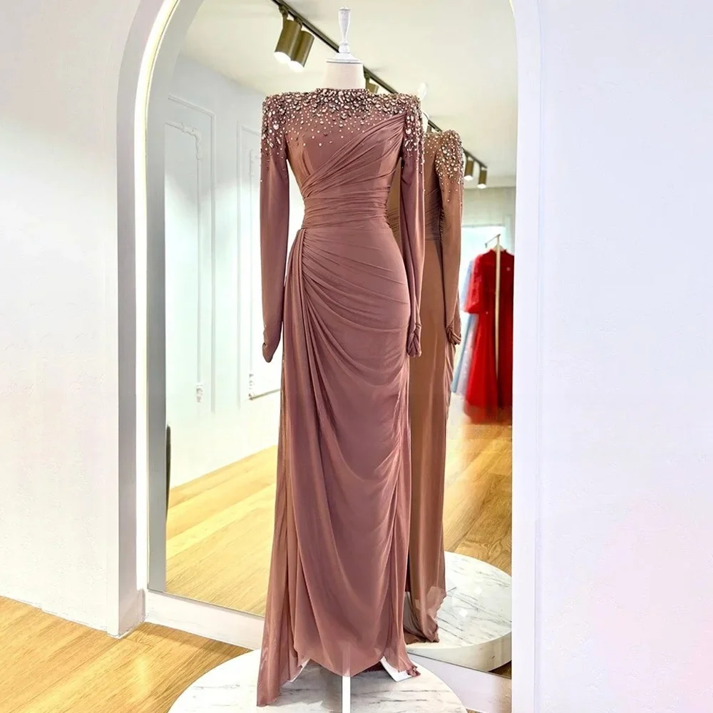 Luxury Chiffon Beaded Long Bespoke Occasion Gown Evening Dresses Prom Pastrol Unisex Jersey Retro Dubai Saudi Arabic Customized
Luxury Chiffon Beaded Long Bespoke Occasion Gown Evening Dresses Prom Pastrol Unisex Jersey Retro Dubai Saudi Arabic Customized