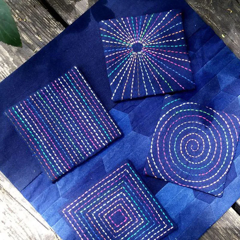 4-Piece Colorful Sashiko Coaster Kit, DIY Handmade Embroidery Craft Set for Beginners, Unfinished Sewing with Cotton Fabric
4-Piece Colorful Sashiko Coaster Kit, DIY Handmade Embroidery Craft Set for Beginners, Unfinished Sewing with Cotton Fabric