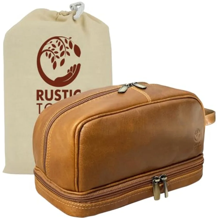 RUSTIC TOWN Leather Toiletry Bag - Waterproof Ditty Kit for Men and Women, Travel Organizer for Full-Size Essentials, TSA Appro
RUSTIC TOWN Leather Toiletry Bag - Waterproof Ditty Kit for Men and Women, Travel Organizer for Full-Size Essentials, TSA Appro