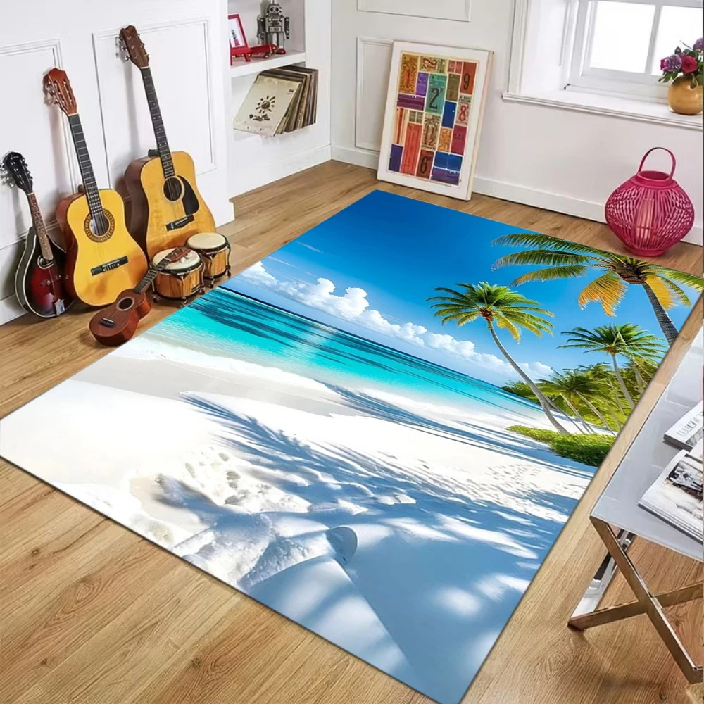 Beach Sand Sea Water with Palm Leaf Shadow Pattern Carpet Fresh Tropical Decor Soft Mat for Living Room Bedroom Home Decor
Beach Sand Sea Water with Palm Leaf Shadow Pattern Carpet Fresh Tropical Decor Soft Mat for Living Room Bedroom Home Decor