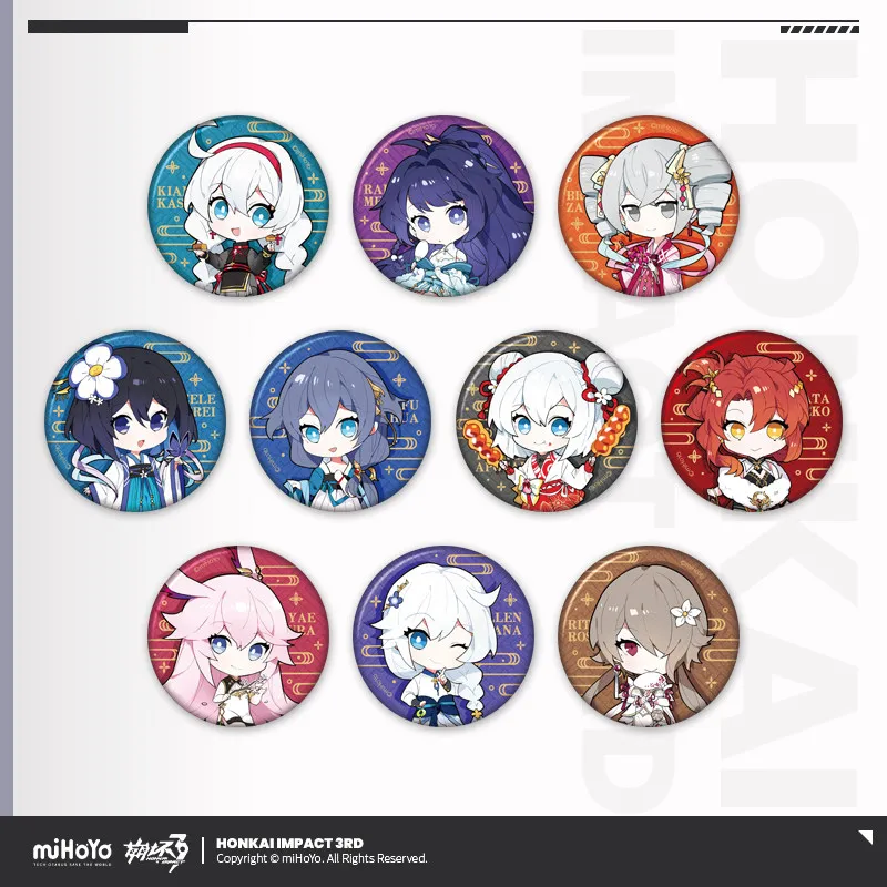 MiHoYo Official Honkai Impact 3 Kiana Mei Bronya Tinplate Brooch Pin Himeko Yae Sakura Rita Fuhua Cosplay Props Fan's Gift
MiHoYo Official Honkai Impact 3 Kiana Mei Bronya Tinplate Brooch Pin Himeko Yae Sakura Rita Fuhua Cosplay Props Fan's Gift