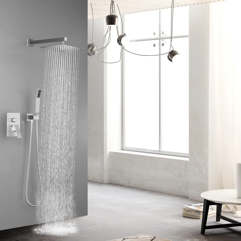 10 Inch Wall Mounted Shower Head with Mixer Valve, Luxury Rain Shower Combo Set for Bathroom
10 Inch Wall Mounted Shower Head with Mixer Valve, Luxury Rain Shower Combo Set for Bathroom